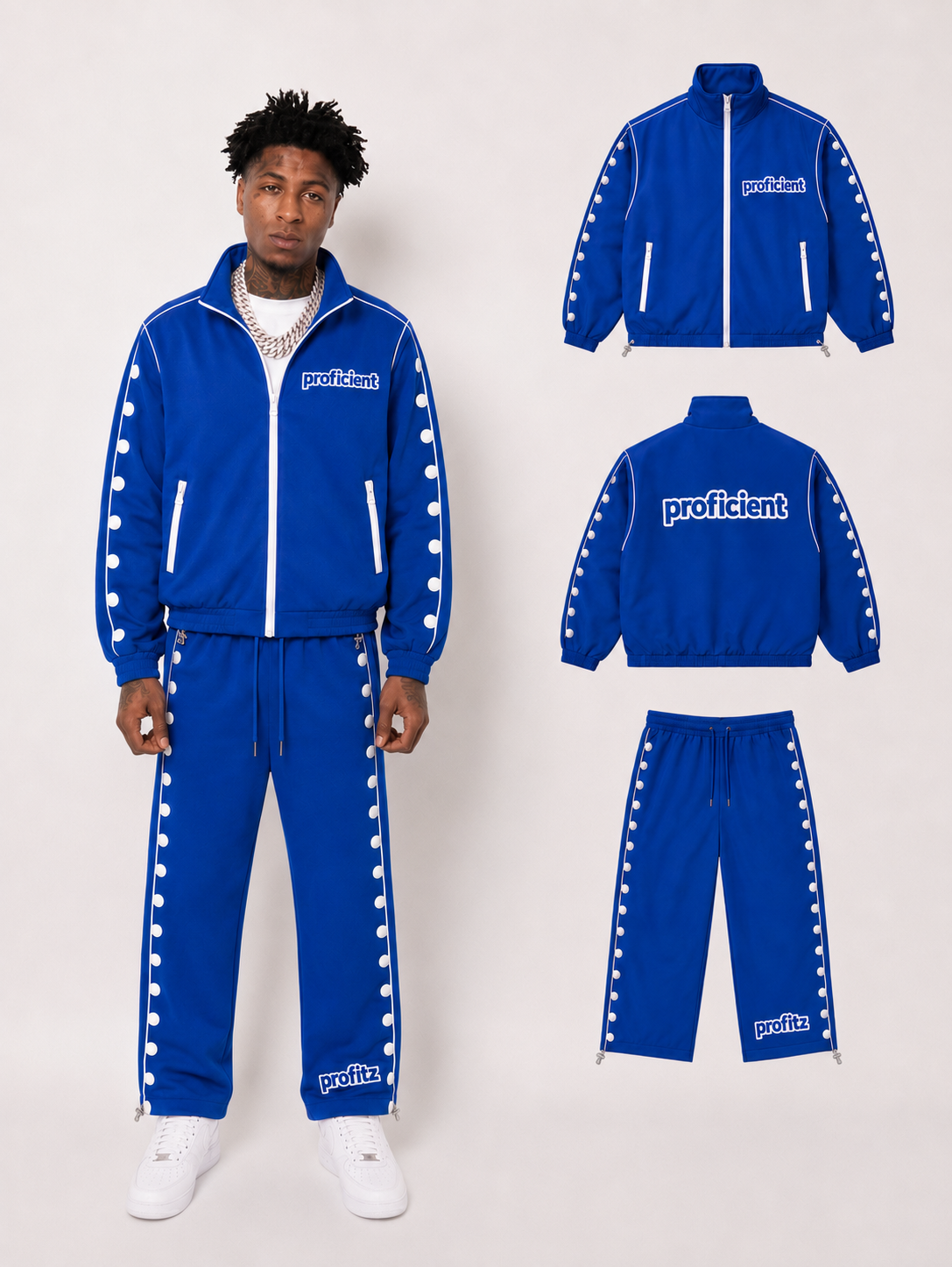 Blue Profitz Windbreaker Set