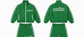 Green Profitz Windbreaker Short Set