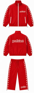 Red Profitz Windbreaker Track Set